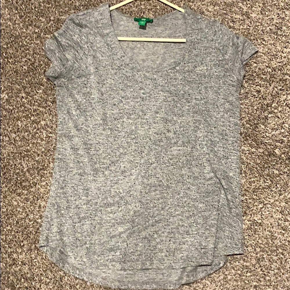Gray knit Short sleeve top